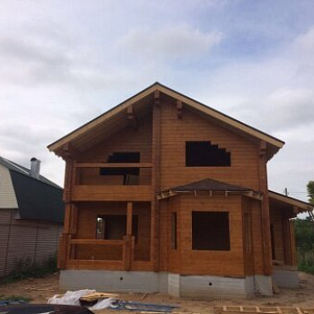 Деревянный дом из клееного бруса. Московская область